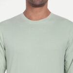 Pistachio Green Sweatshirt Front Fabric Close