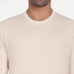 Light Cream Sweatshirt Front Fabric Close