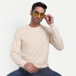 Light Cream Sweatshirt Front Close