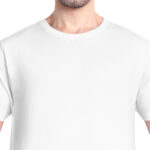 Pure white T-Shirt Front Fabric Close