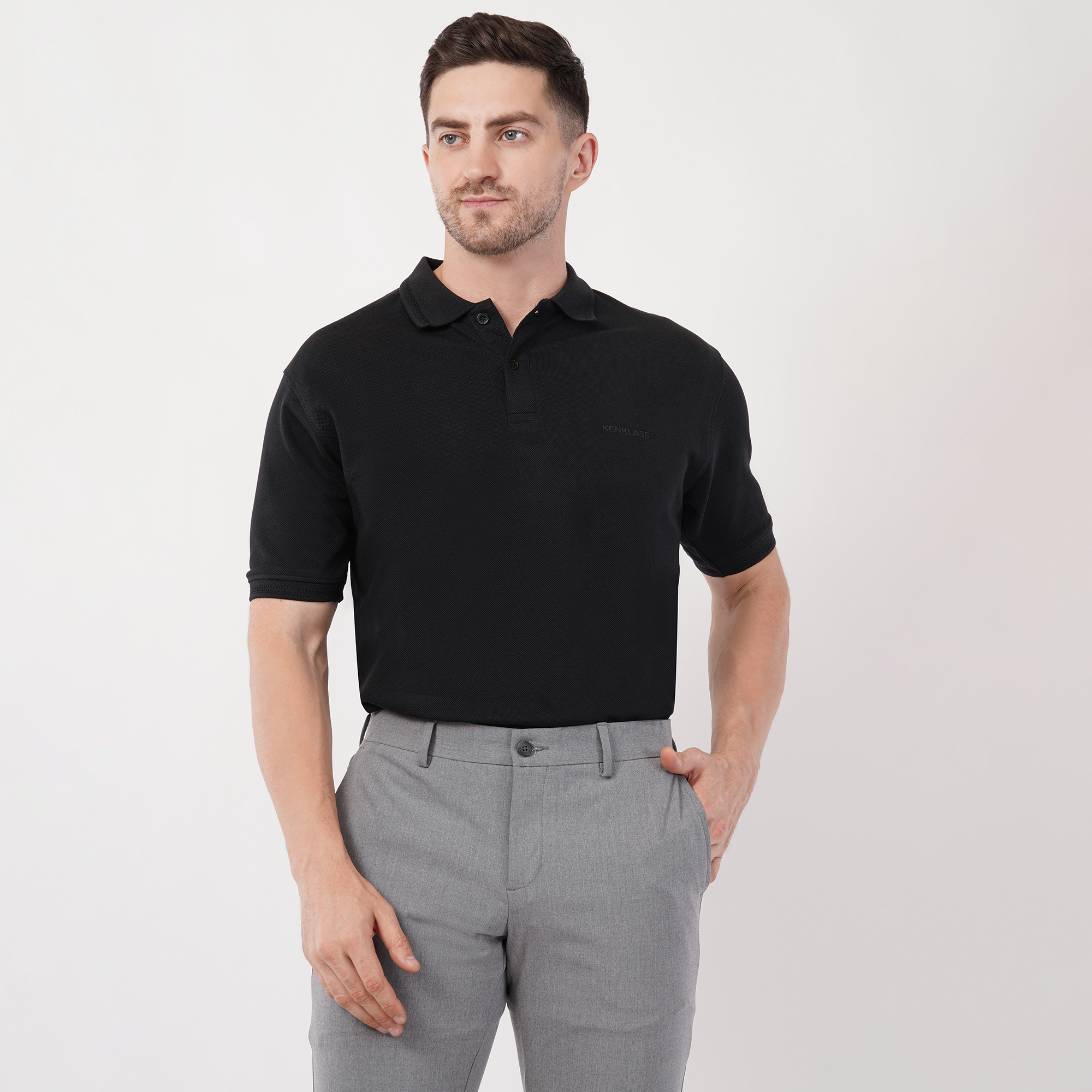 Jetblack Polo Front Close